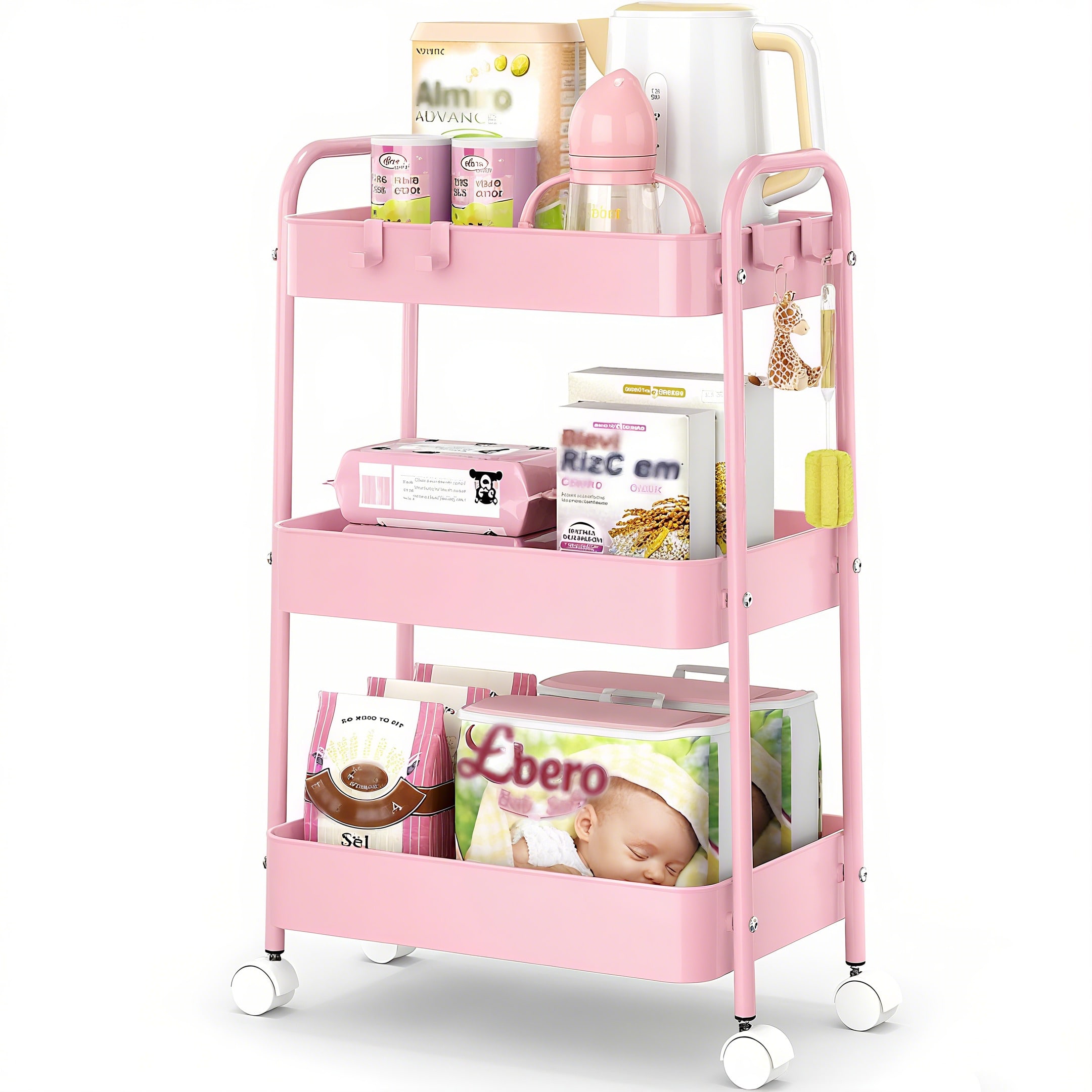 Baby Nursery Basket - Chariot de rangement à 3 niveaux