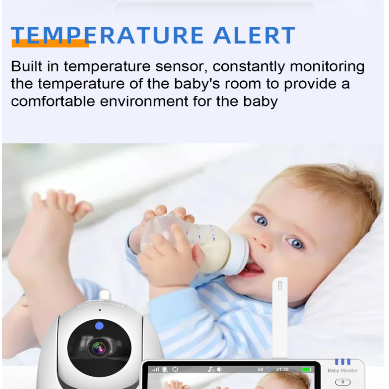 Baby Nursery Camera - Moniteur vidéo pour bébé sans fil