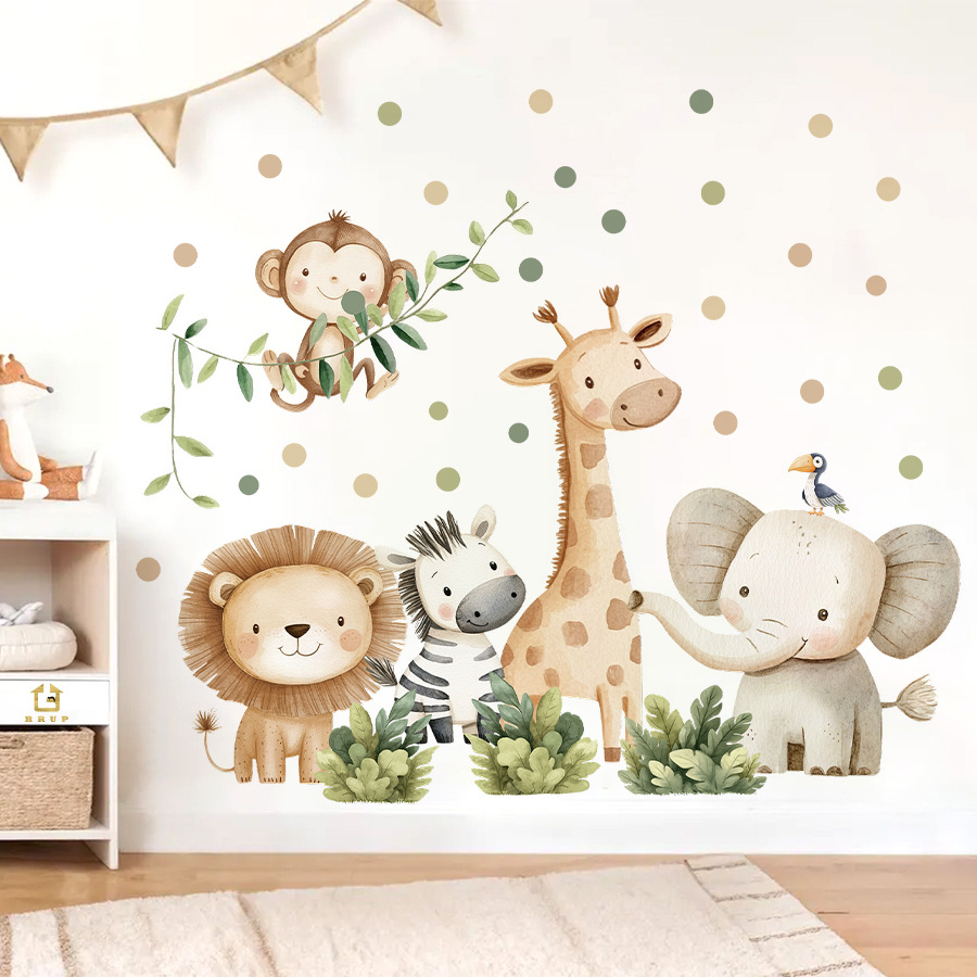 Baby Nursery Giraffe - Autocollants muraux animaux de la forêt