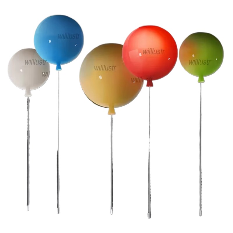 Baby Nursery Ceiling Light - Plafonnier ballon en verre coloré chambre