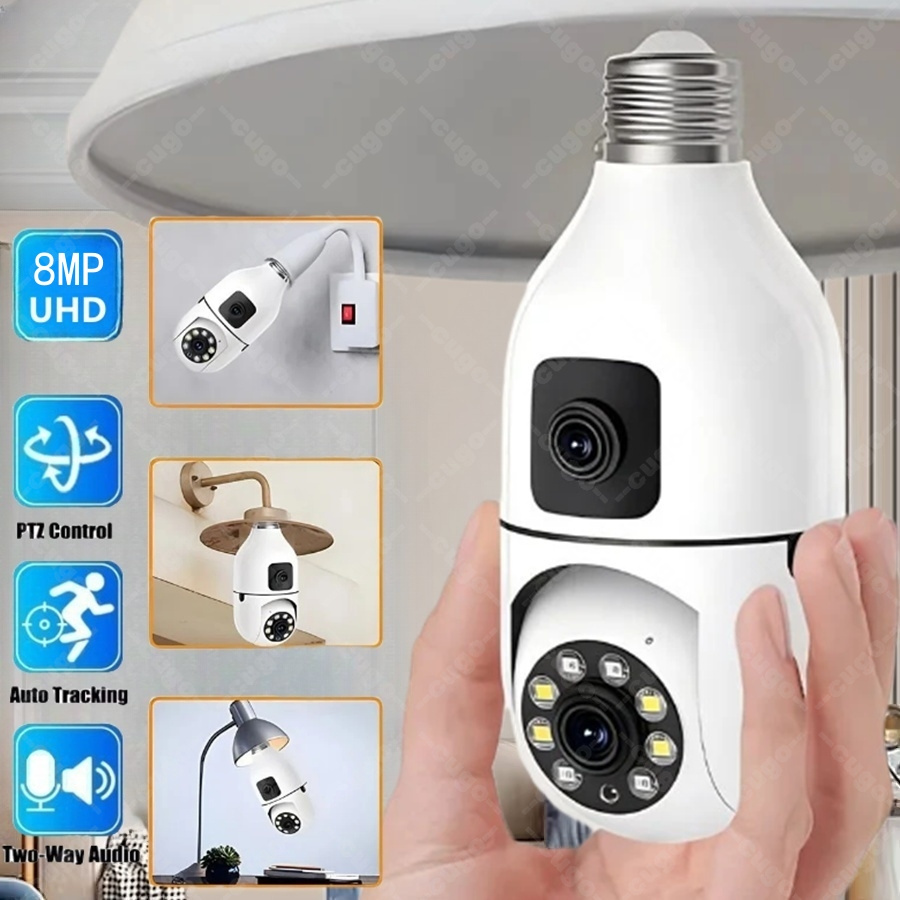 Baby Nursery Camera - Caméra de surveillance E27 avec ampoule,