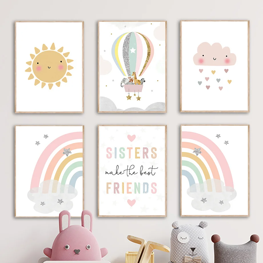 Baby Nursery Giraffe - Affiches et impressions nordiques pour chambre
