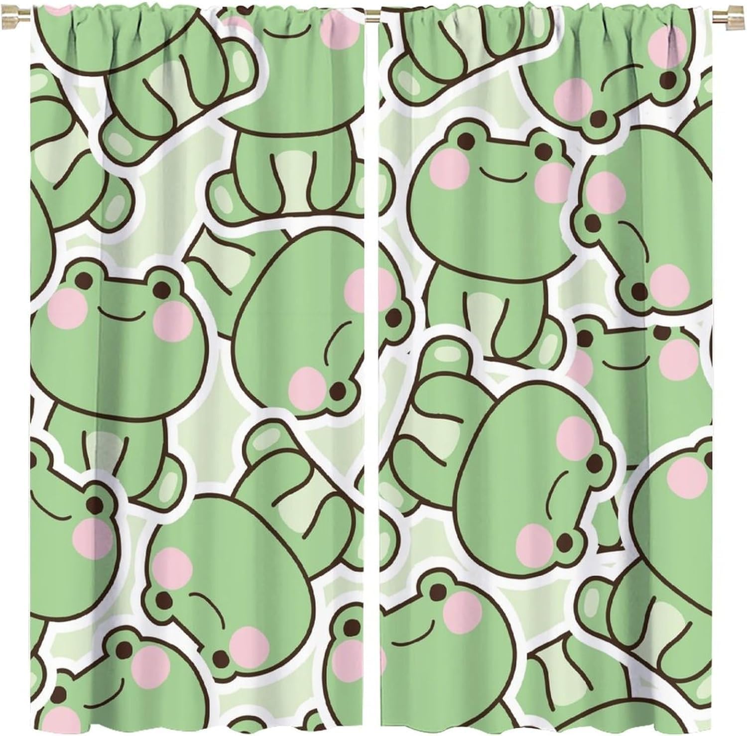 Baby Nursery Youtube - Rideaux à motif de grenouille verte