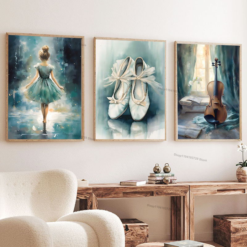 Baby Nursery Girl Room - Peinture sur toile de fille dansant