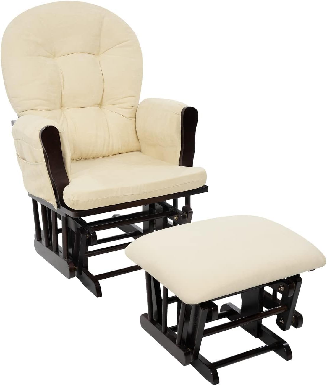 Baby Nursery Ottoman - Fauteuil à bascule d'intérieur rembourré avec