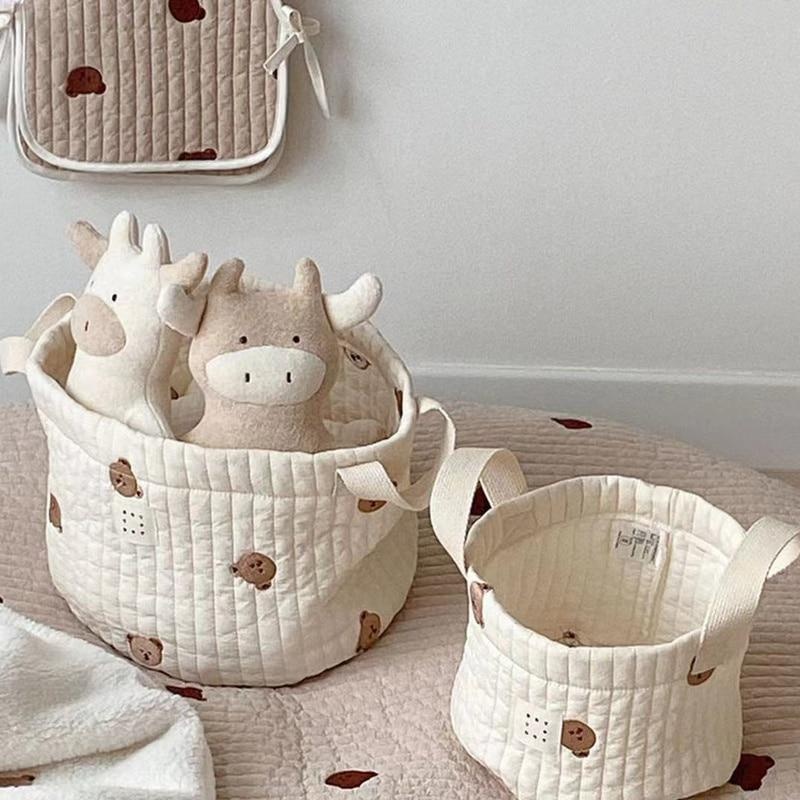 Closet Organizer Baby - Sac à couches brodé ours mignon,