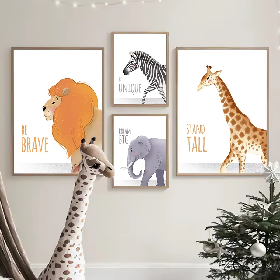 Baby Nursery Giraffe - Citations inspirantes, Art Mural pour pépinière,
