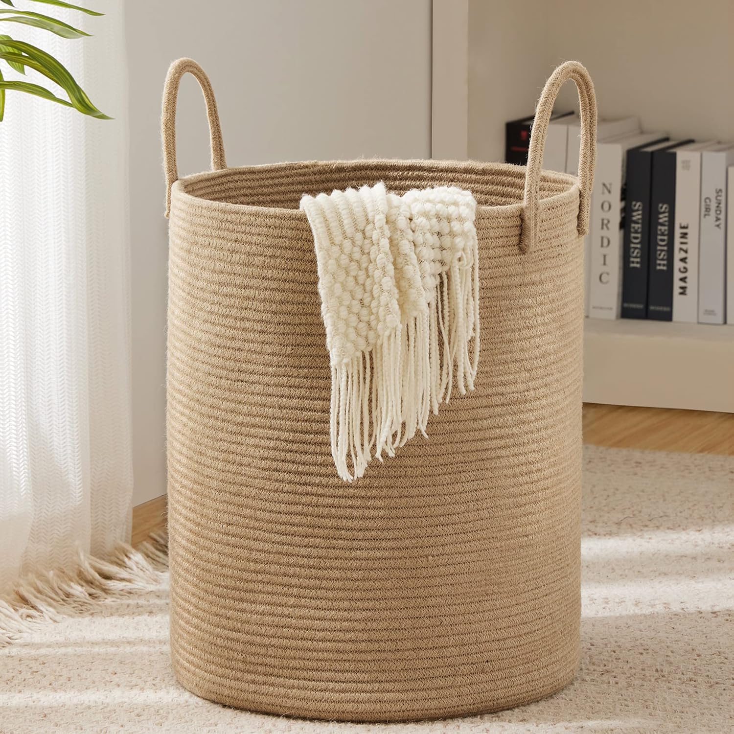 Baby Nursery Basket - Grand panier de rangement décoratif tressé