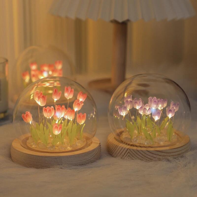 Baby Nursery Lamp - Tulipe artificielle fleur veilleuse ornements à
