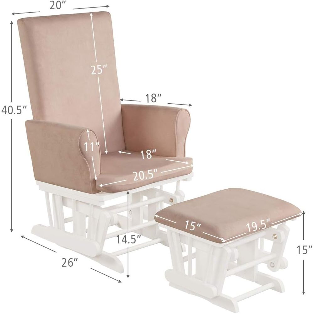 Ensemble balancelle et pouf po - Baby Nursery Ottoman avis et prix