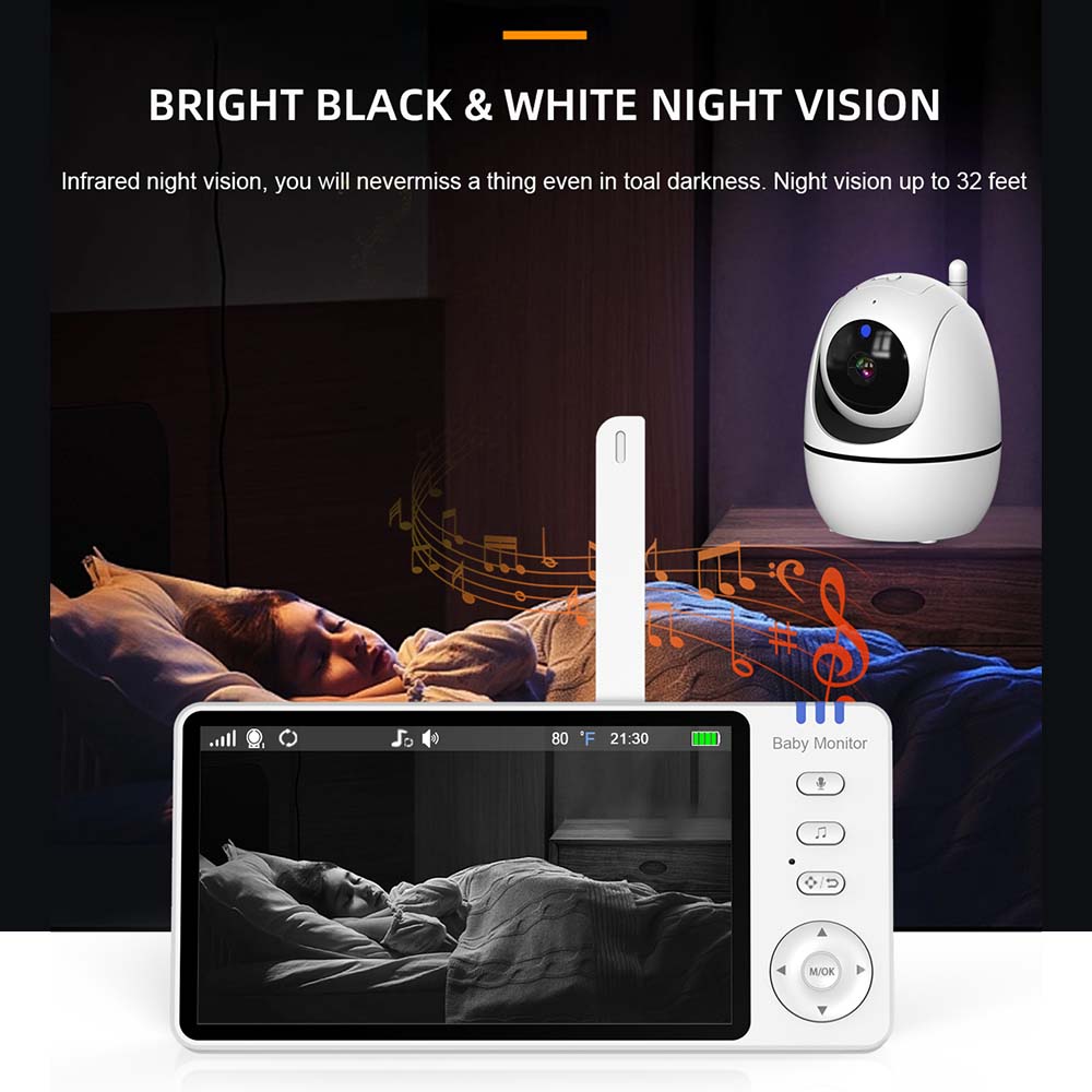 Moniteur vidéo pour bébé de 5  - Baby Nursery Camera avis et prix