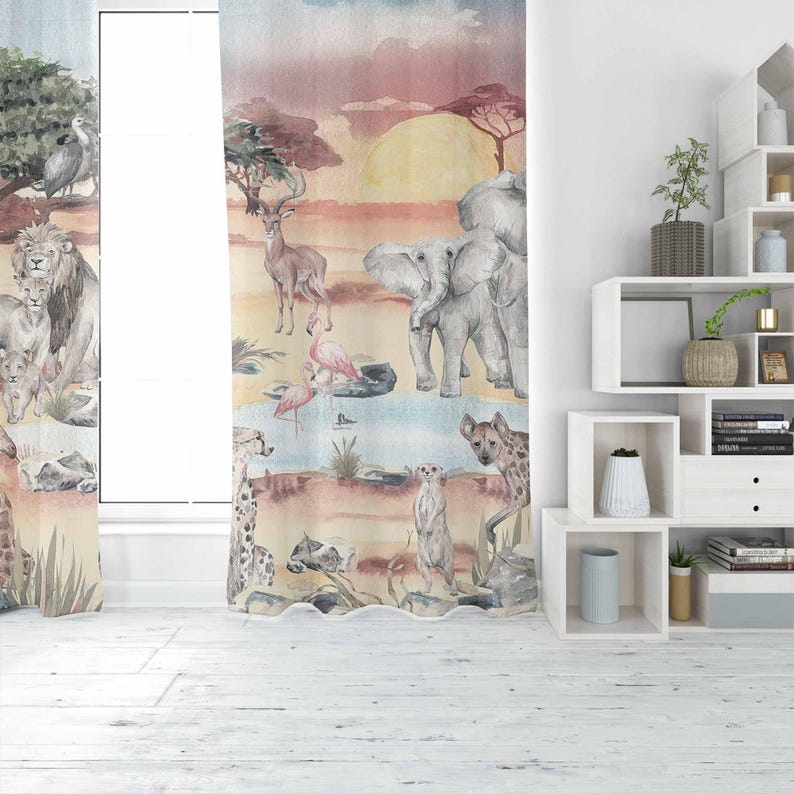 Rideau animaux Safari pour cha - Baby Nursery Youtube avis et prix
