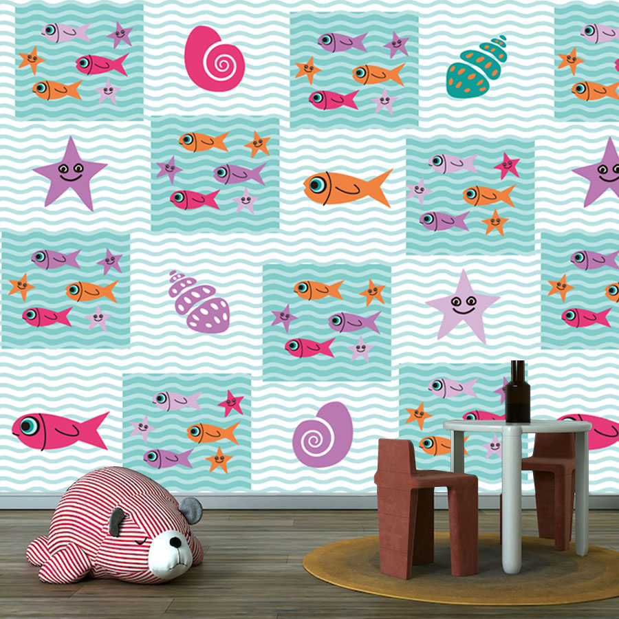 Dessin animé peler et coller P - Baby Nursery Peel And Stick Wallpaper avis et prix