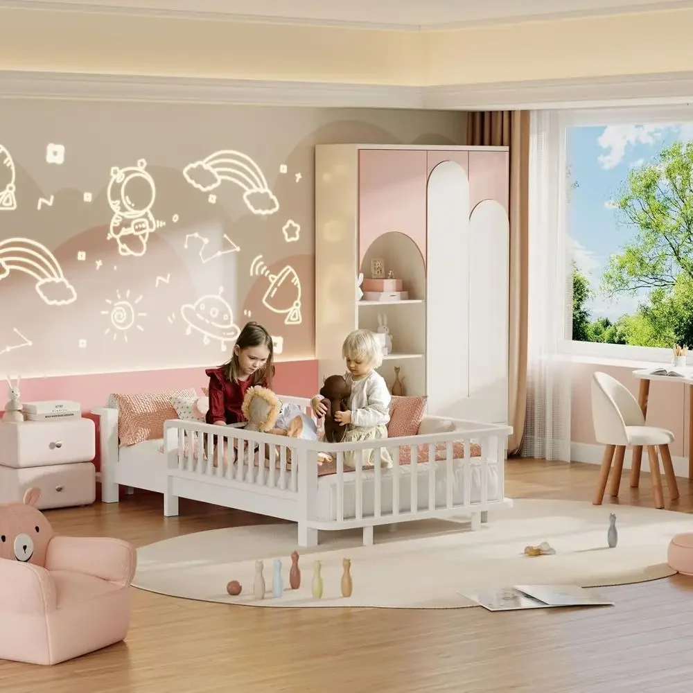 Lit double en bois massif avec - Bed Rail Toddler avis et prix