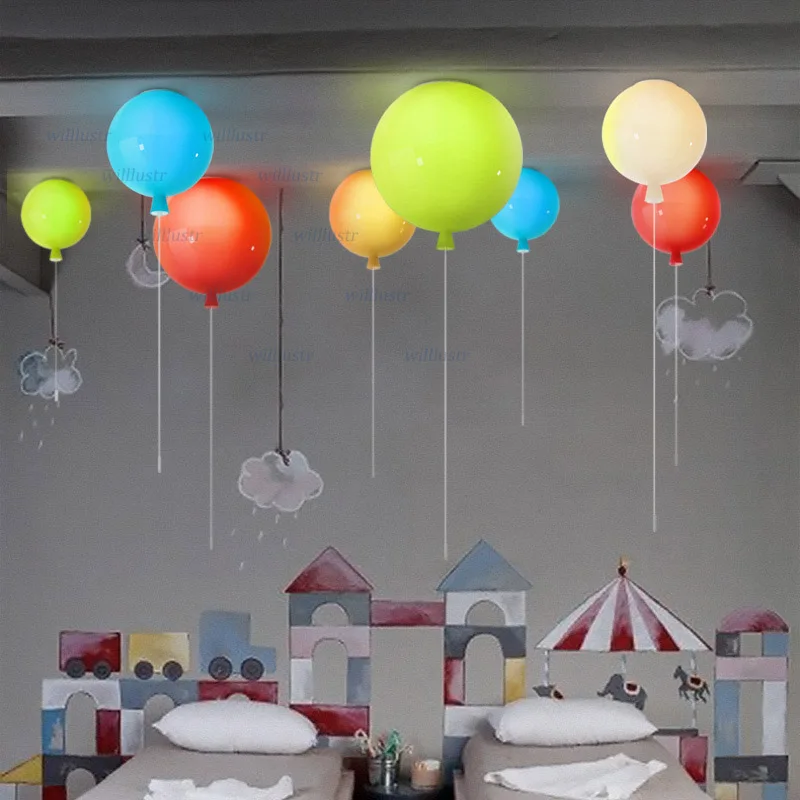 Plafonnier ballon en verre col - Baby Nursery Ceiling Light avis et prix