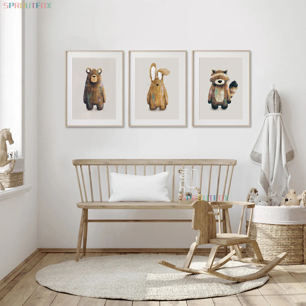 Toile murale avec girafe, lion - Baby Nursery Giraffe avis et prix