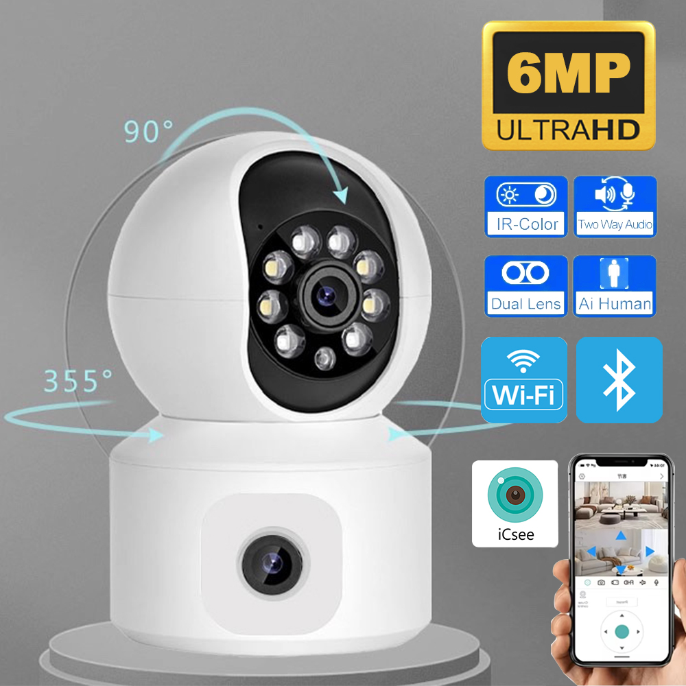 Caméra IP WiFi iCsee 6MP à dou - Baby Nursery Camera avis et prix