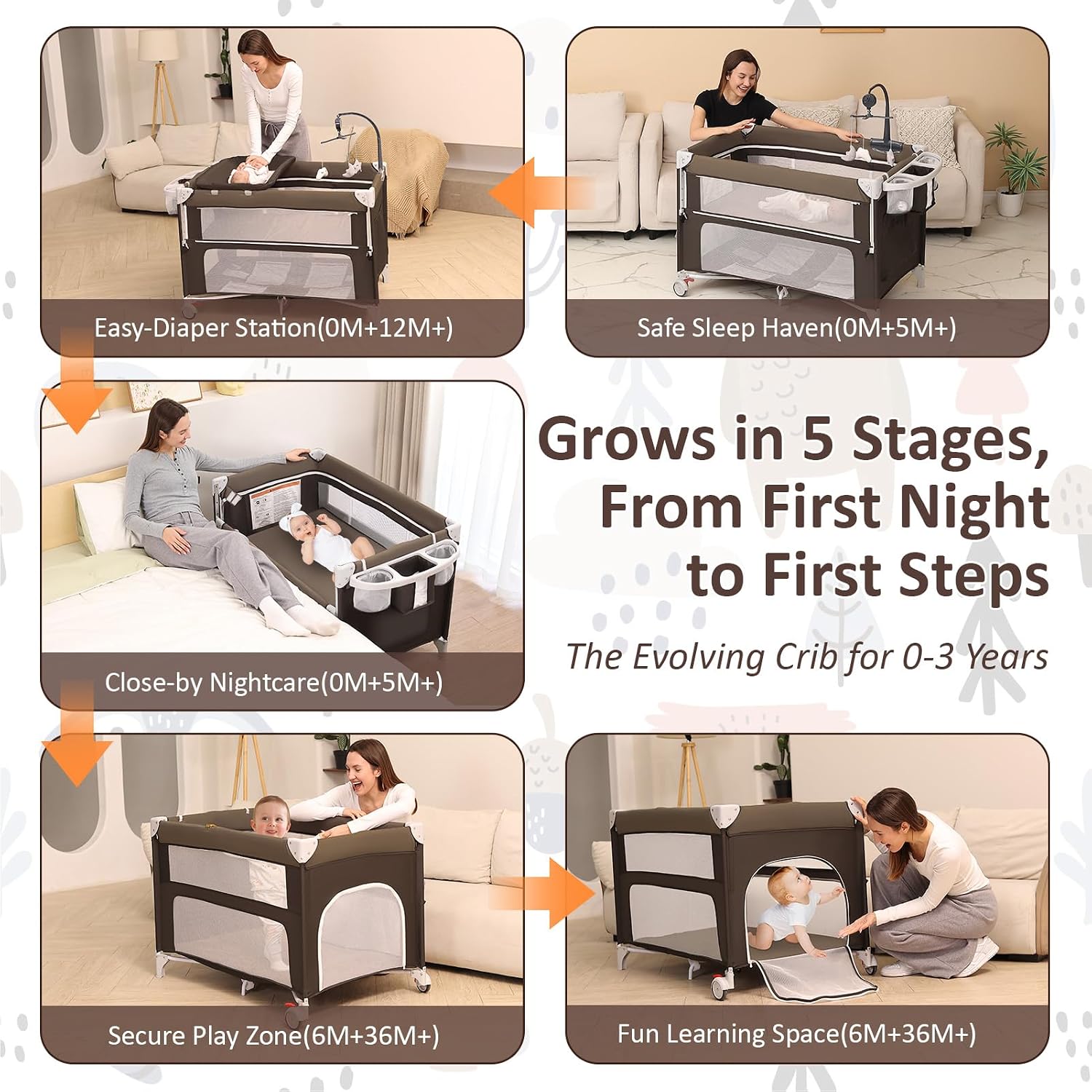 Lit cododo 5-en-1 pour bébé, l - Bassinet Bedside Sleeper avis et prix