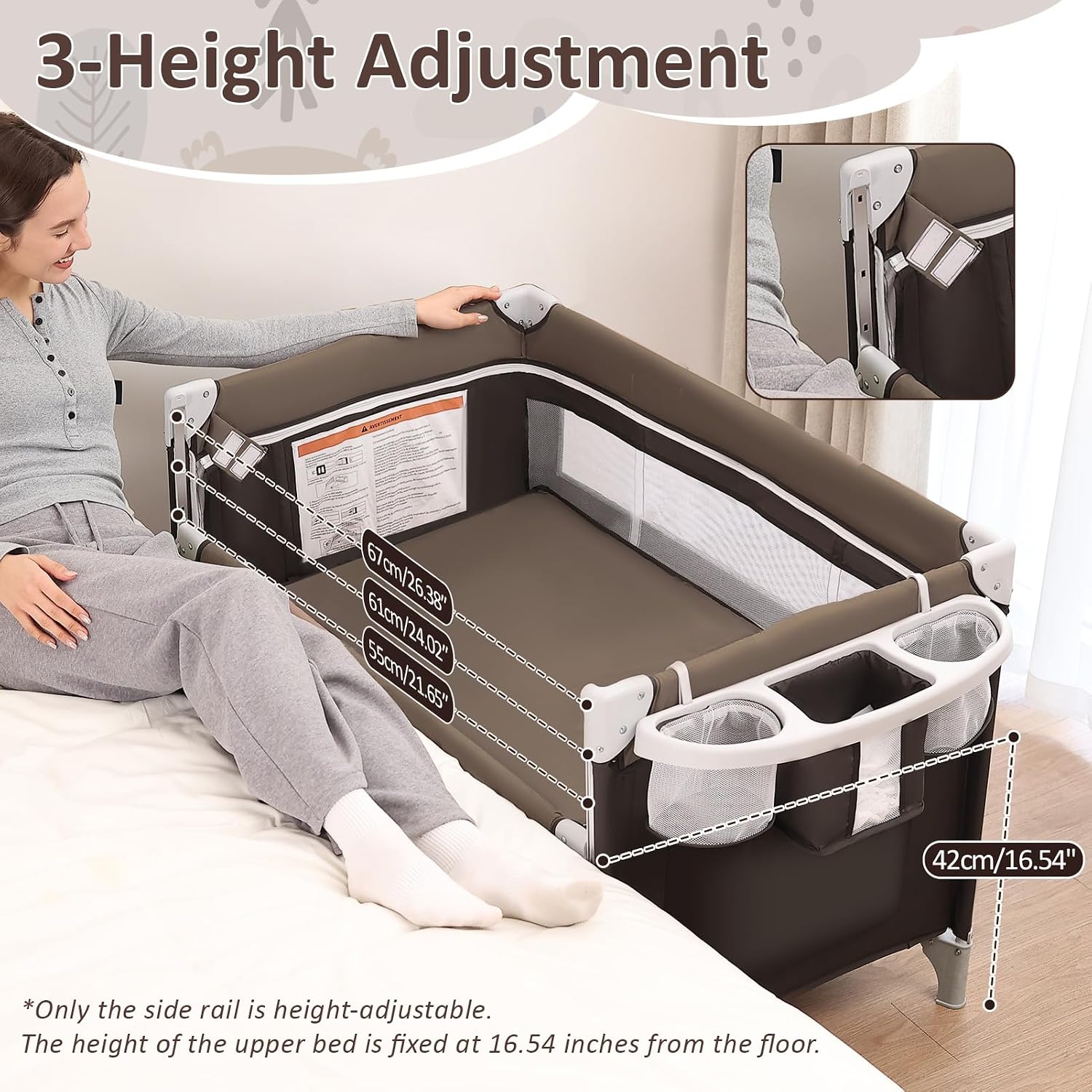 Lit cododo 5-en-1 pour bébé, l - Bassinet Bedside Sleeper avis et prix