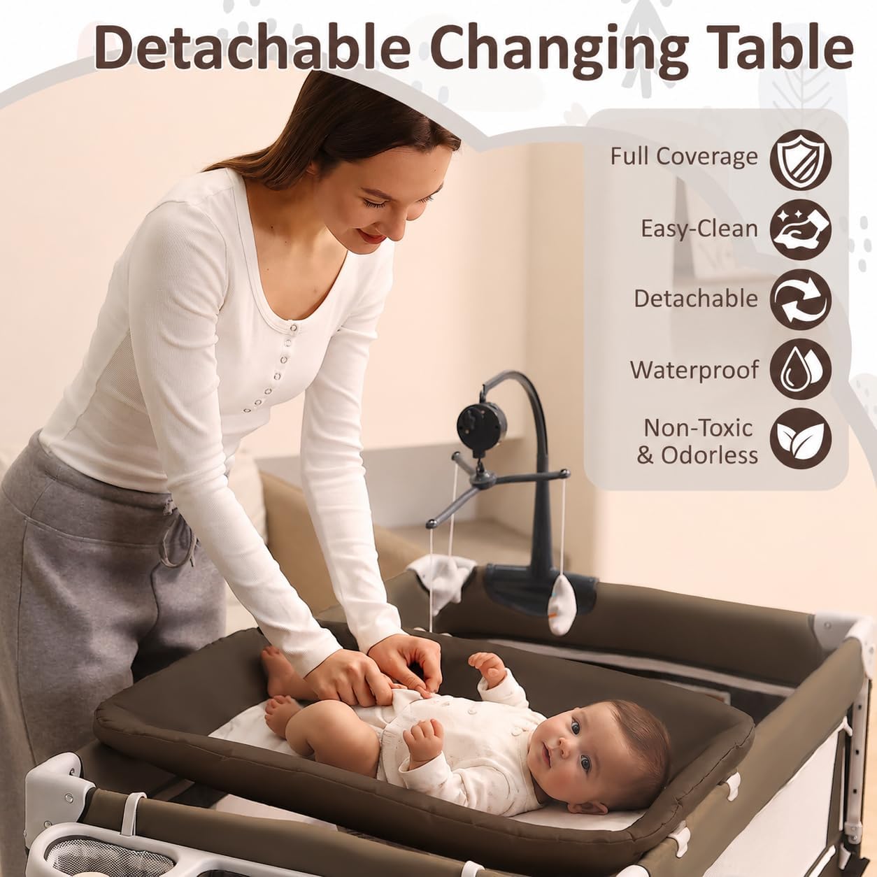 Lit cododo 5-en-1 pour bébé, l - Bassinet Bedside Sleeper avis et prix