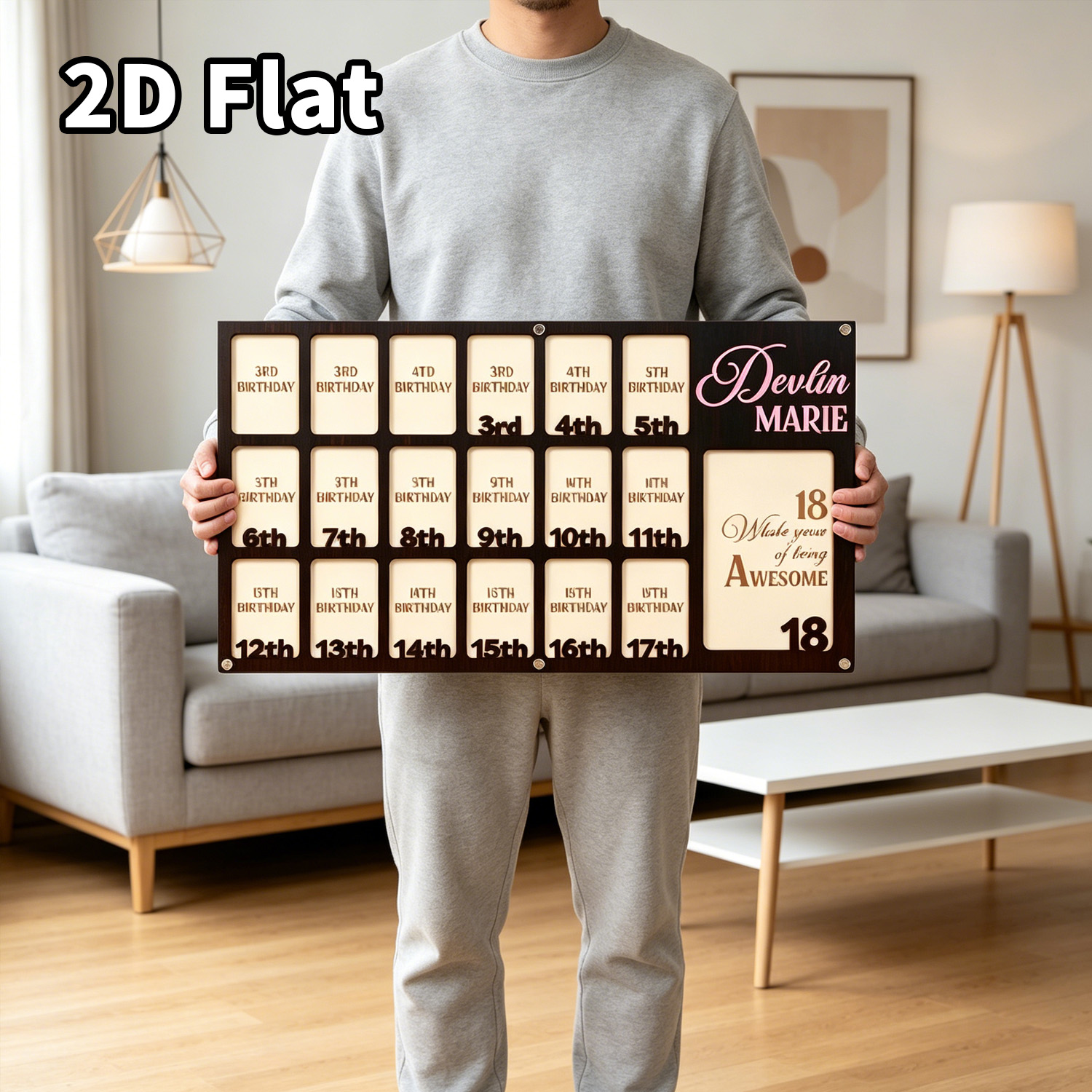 1 plaque murale en bois person - Photo Frame Baby avis et prix