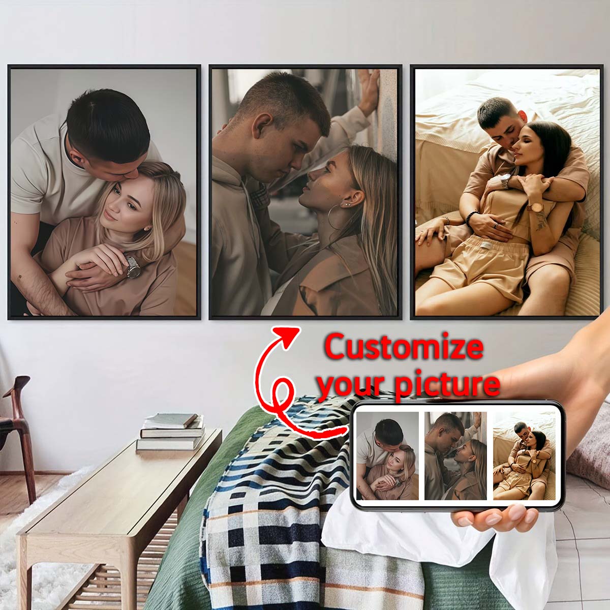 Triptyque - Cadre photo en boi - Photo Frame Baby avis et prix