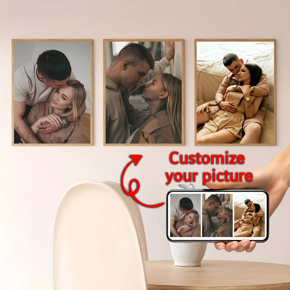 Triptyque - Cadre photo en boi - Photo Frame Baby avis et prix