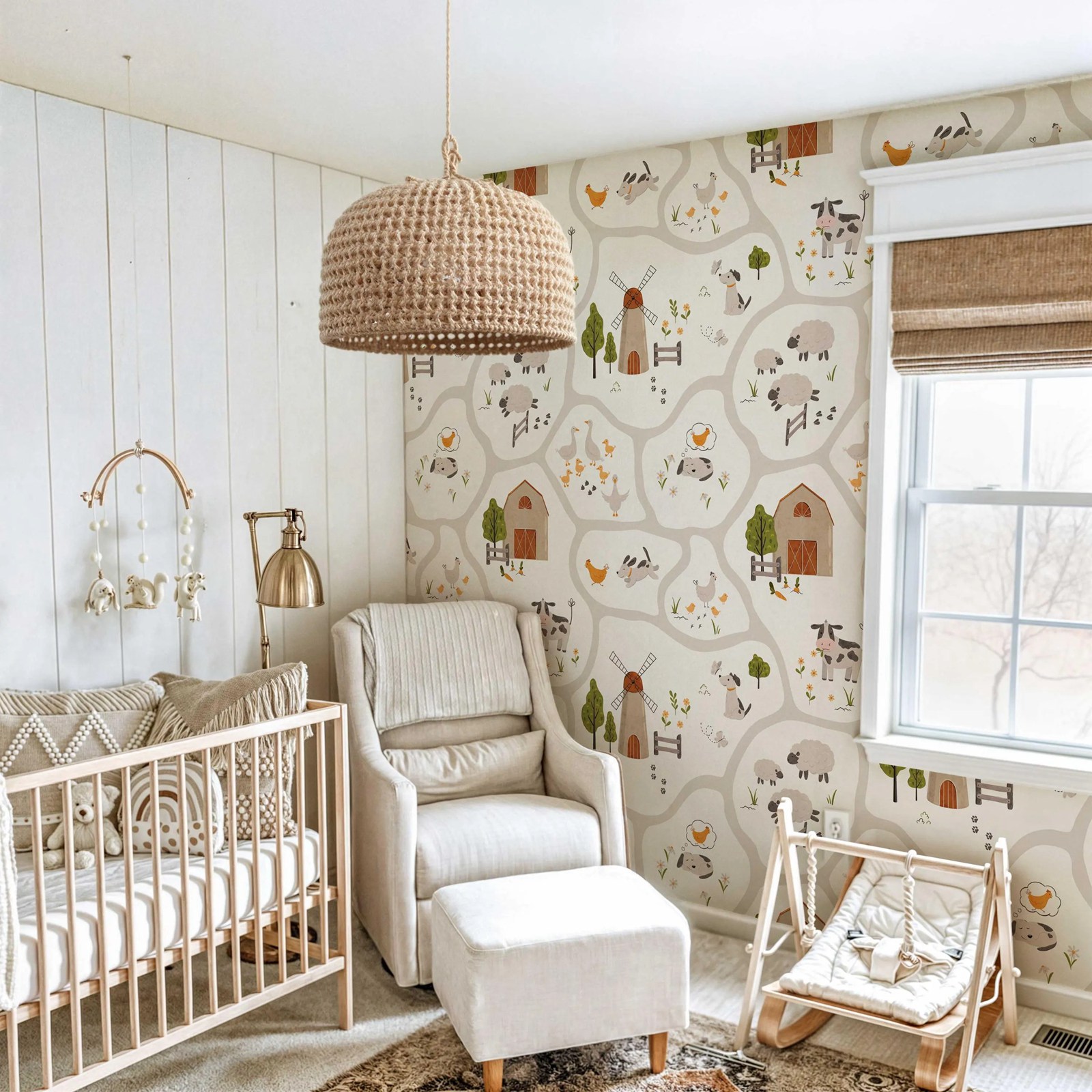 Papier peint pour enfants, ani - Baby Nursery Peel And Stick Wallpaper avis et prix