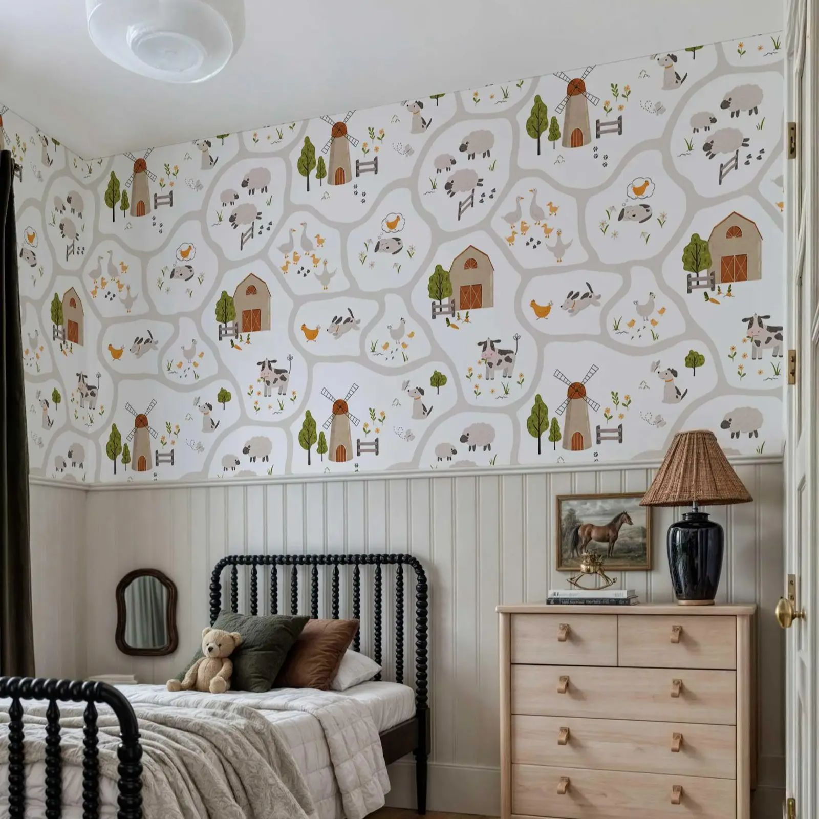 Papier peint pour enfants, ani - Baby Nursery Peel And Stick Wallpaper avis et prix