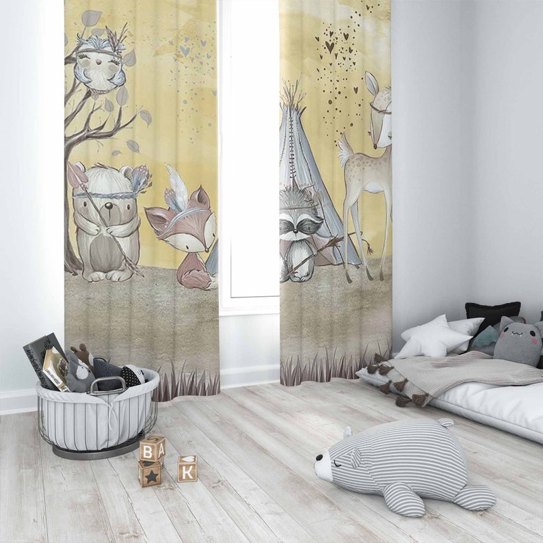 Boho animaux pépinière rideau  - Baby Nursery Youtube avis et prix
