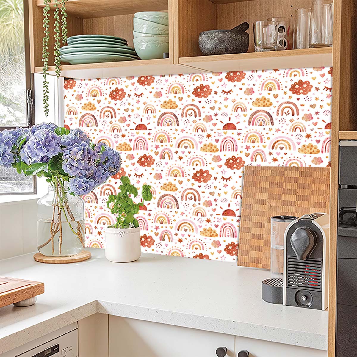 Papier peint arc-en-ciel à déc - Baby Nursery Peel And Stick Wallpaper avis et prix