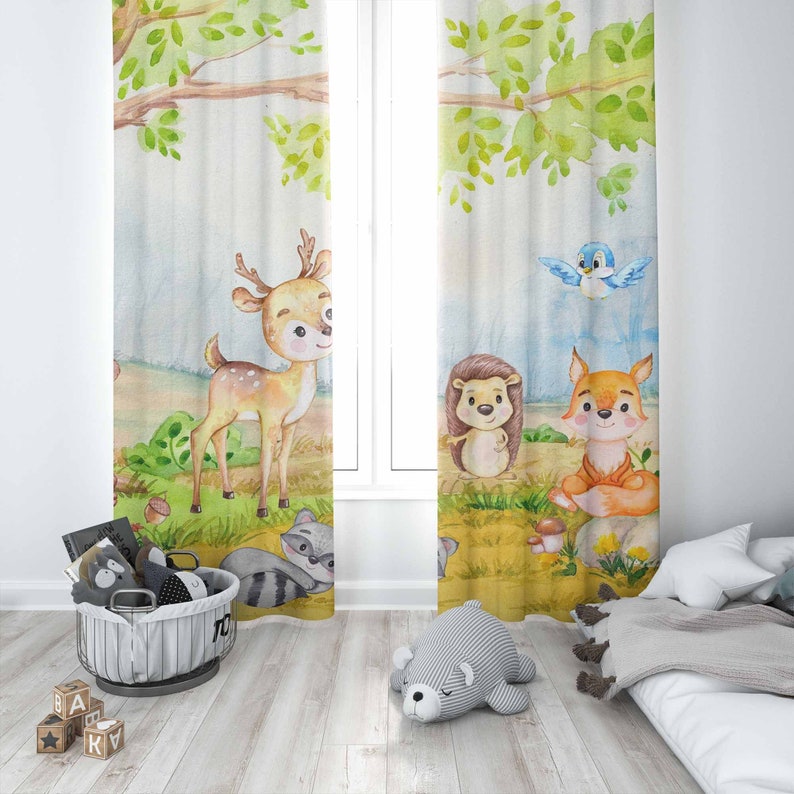 Rideaux animaux de la forêt, p - Baby Nursery Youtube avis et prix