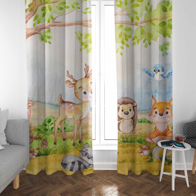 Rideaux animaux de la forêt, p - Baby Nursery Youtube avis et prix