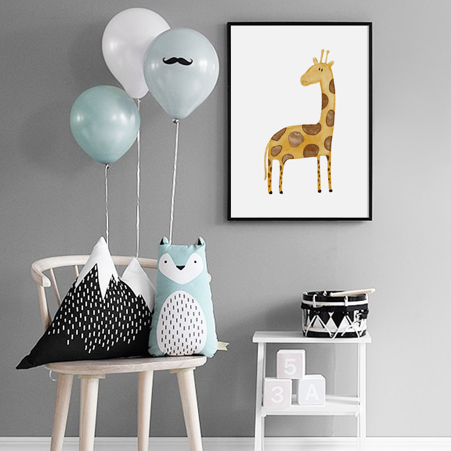 Toile murale imprimée dinosaur - Baby Nursery Giraffe avis et prix