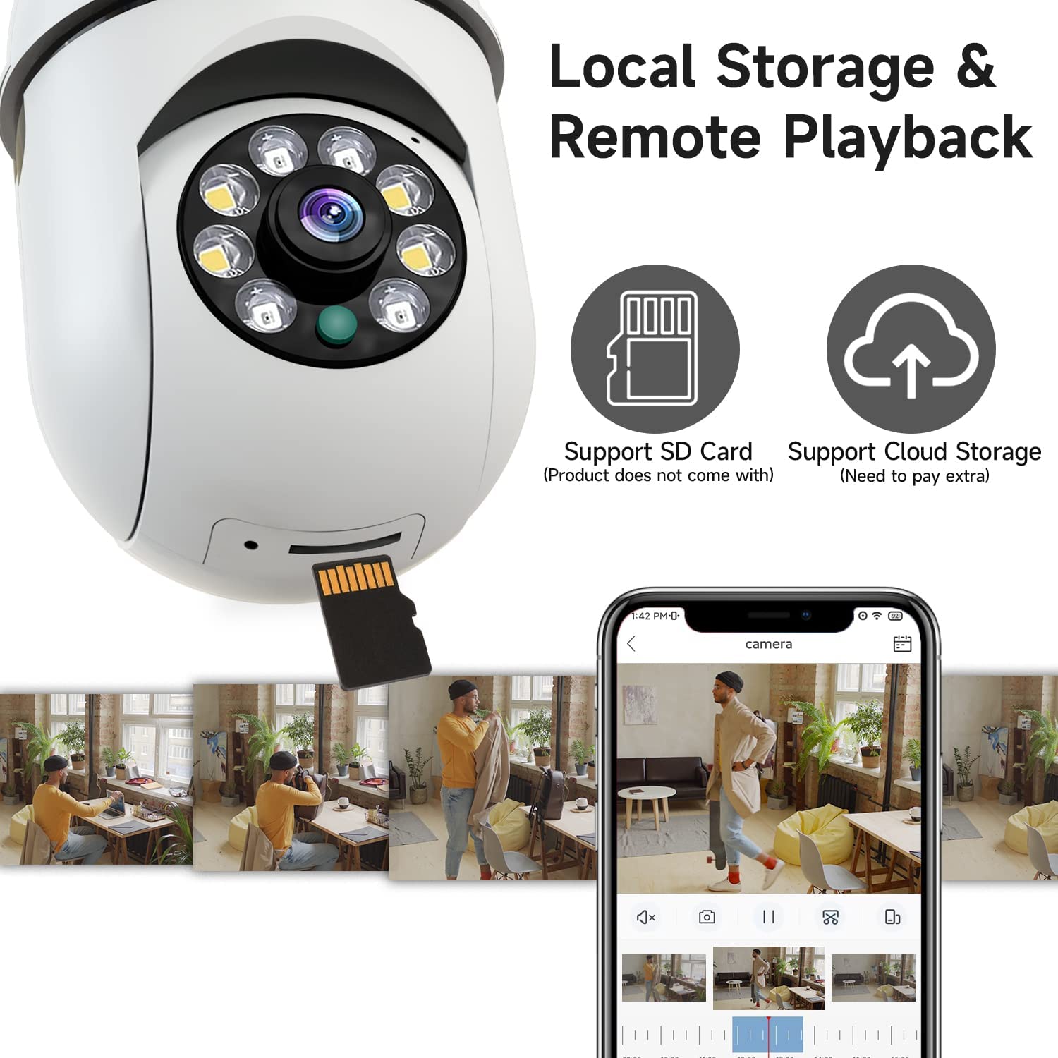 8MP E27 ampoule caméra de Surv - Baby Nursery Camera avis et prix
