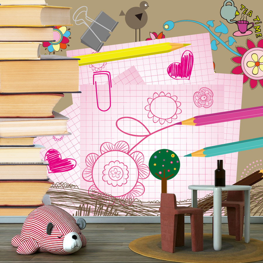 Livres de dessins animés, papi - Baby Nursery Peel And Stick Wallpaper avis et prix