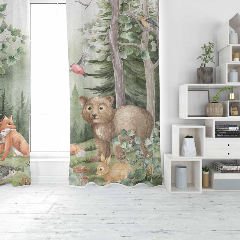 Rideaux animaux de la forêt po - Baby Nursery Youtube avis et prix