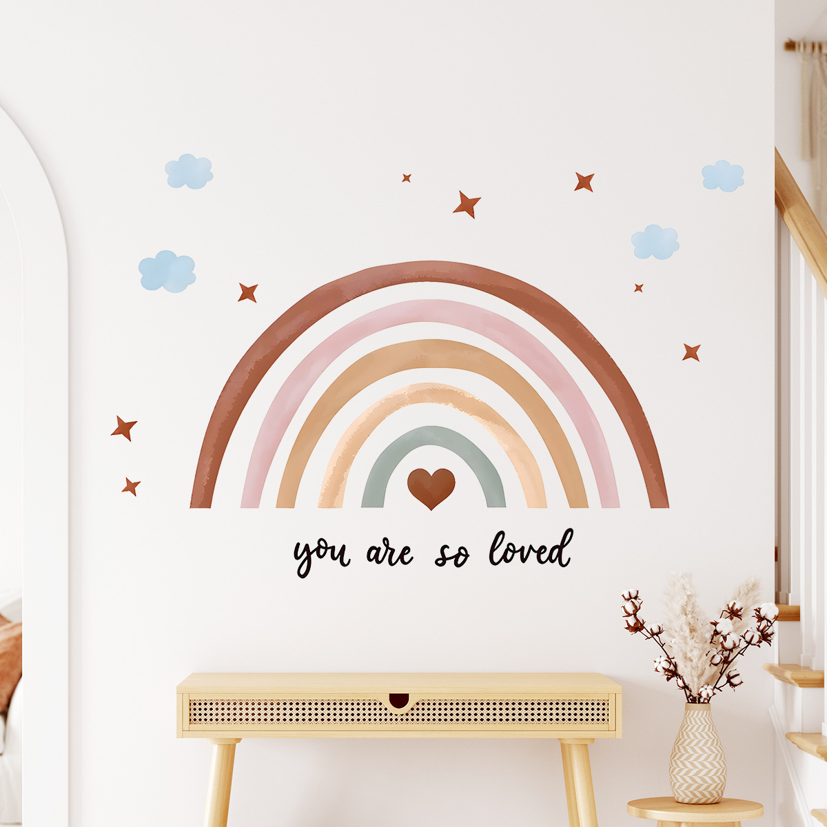 Autocollant mural arc-en-ciel  - Baby Nursery Peel And Stick Wallpaper avis et prix