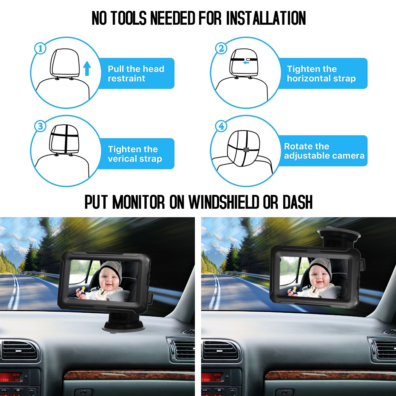 Miroir de voiture pour bébé 10 - Baby Nursery Camera avis et prix