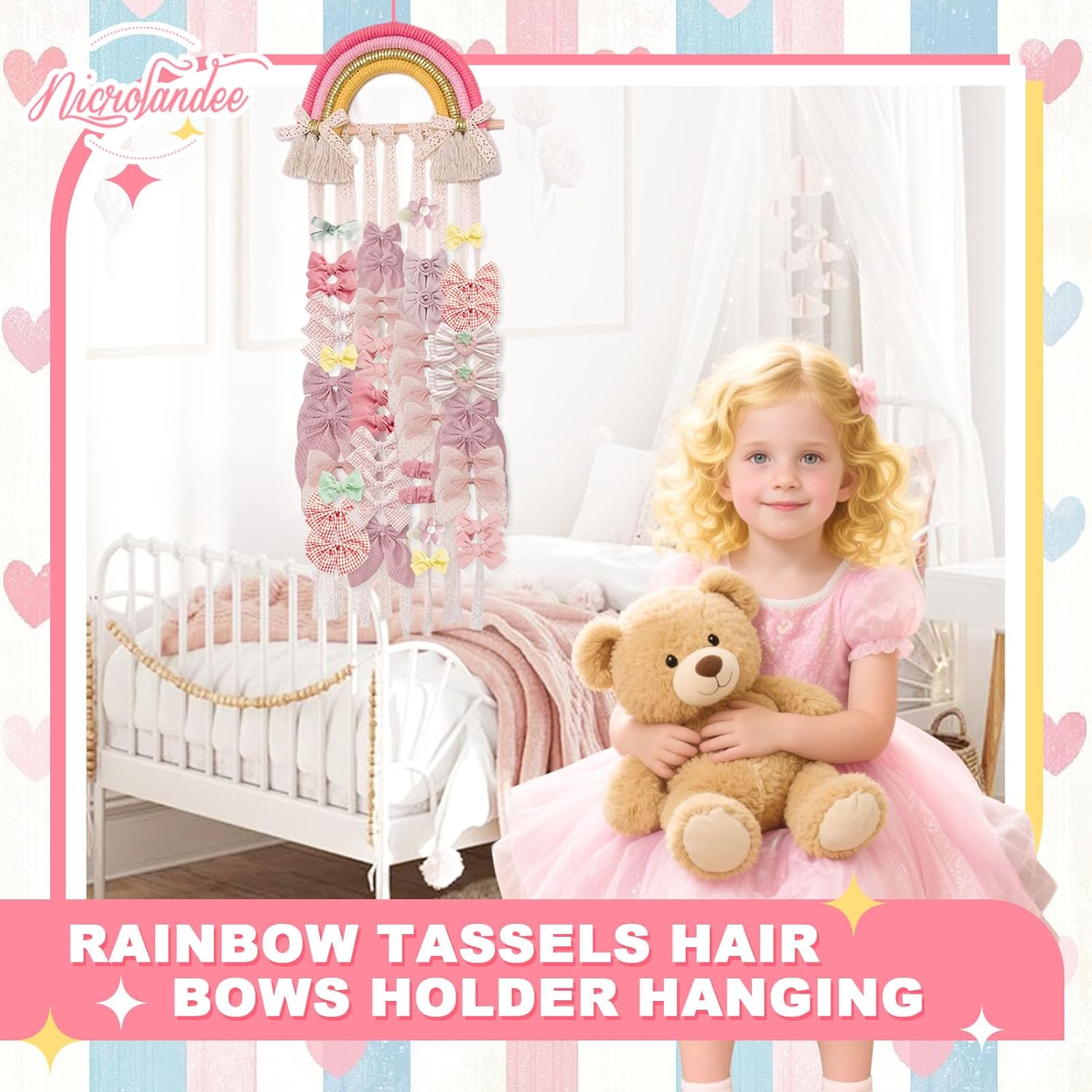 Support mural en macramé arc-e - Baby Nursery Girl Room avis et prix