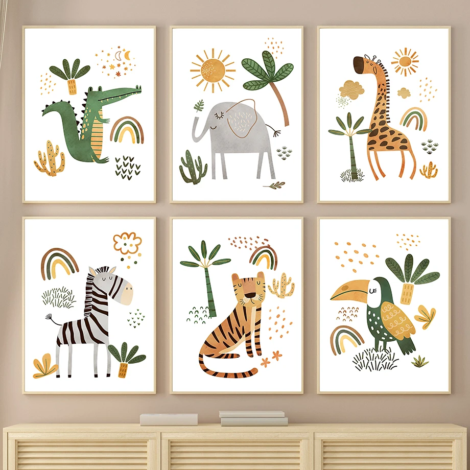 Toile d'art mural girafe, élép - Baby Nursery Giraffe avis et prix