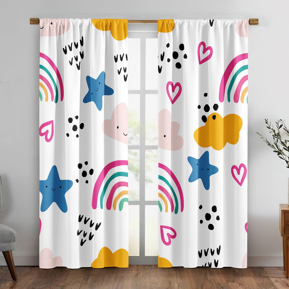 Rideau de chambre d'enfant mot - Baby Nursery Youtube avis et prix