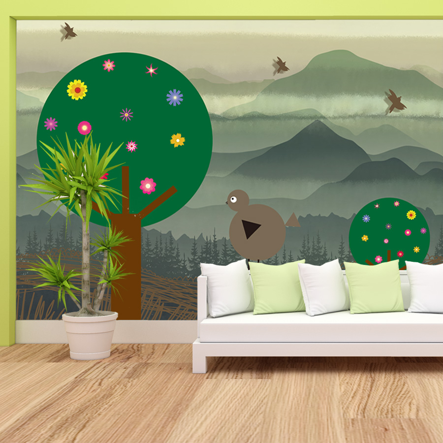 Dessin animé personnalisé faci - Baby Nursery Peel And Stick Wallpaper avis et prix