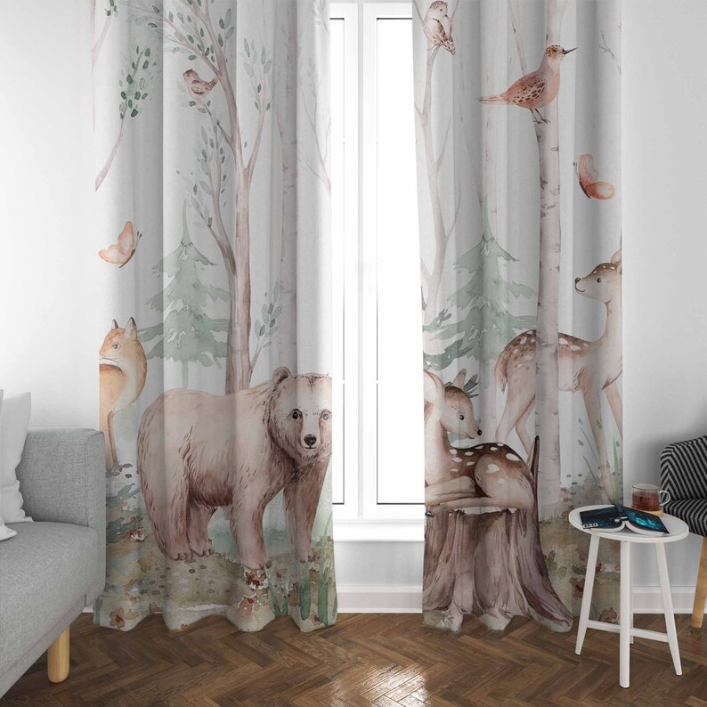Rideaux animaux de la forêt po - Baby Nursery Youtube avis et prix