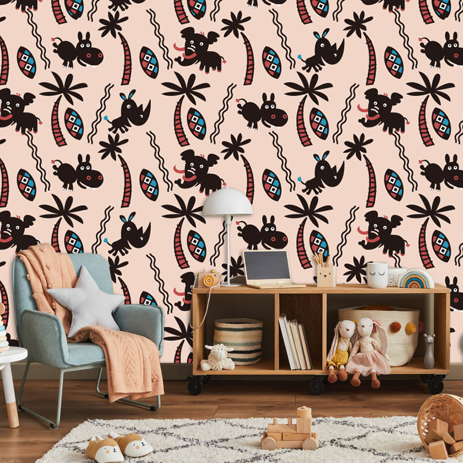 Dessin animé personnalisé déco - Baby Nursery Peel And Stick Wallpaper avis et prix
