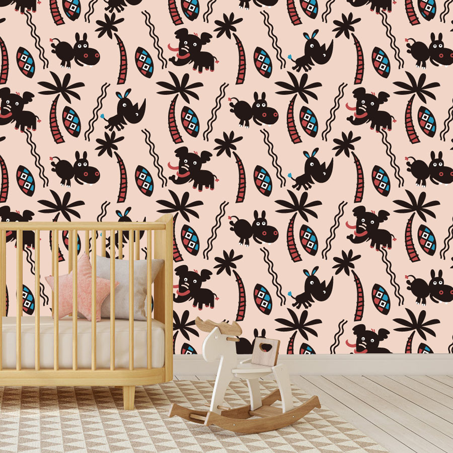 Dessin animé personnalisé déco - Baby Nursery Peel And Stick Wallpaper avis et prix