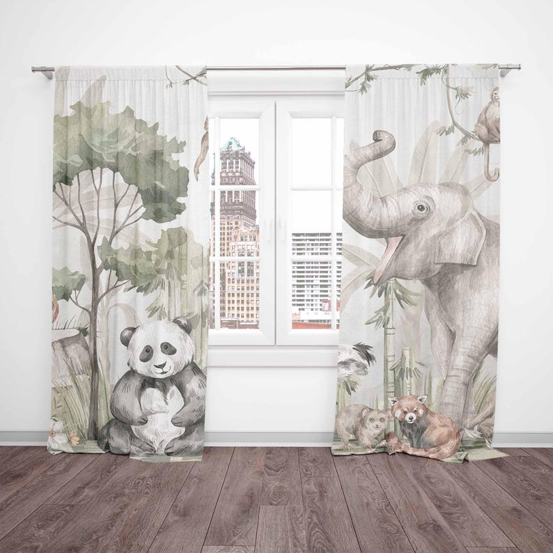 Rideaux animaux Safari, pour c - Baby Nursery Youtube avis et prix