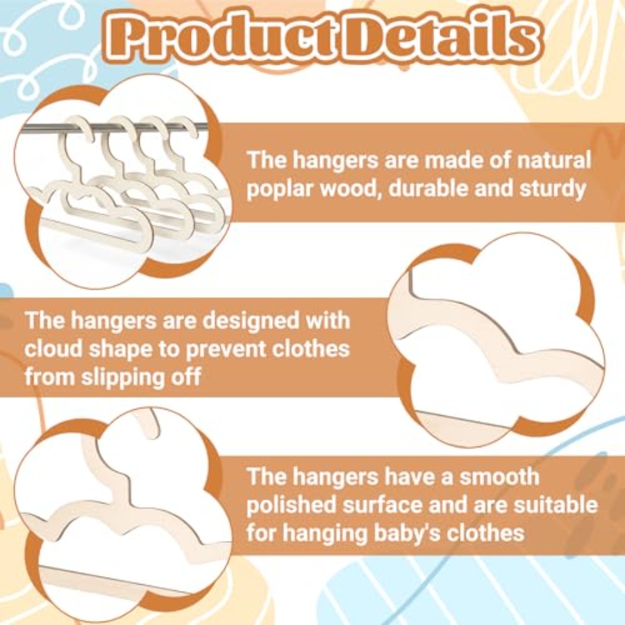 10 cintres en bois pour la cha - Closet Organizer Baby avis et prix