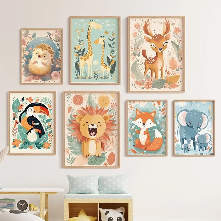 Tableau mural en toile Lion, C - Baby Nursery Giraffe avis et prix